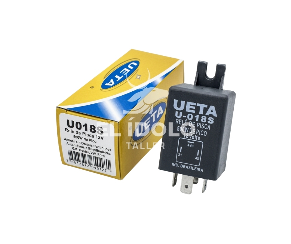 RELE 12V 3 CONECTORES UETA UND - UNIDAD